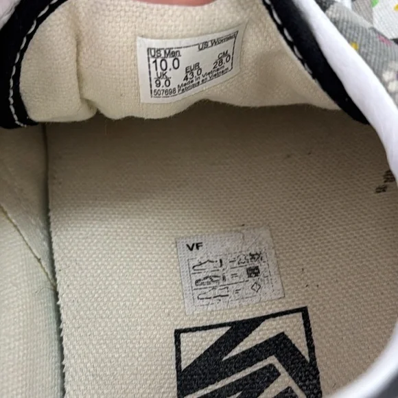 VANS Old Skool Checkered Cubed Sneakers Lace Up Size Mens 10 - Picture 7 of 9